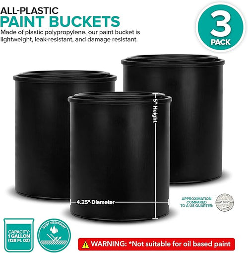 1-Quart Plastic Paint Bucket - Image 2