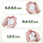 SIDONG 5 lbs White River Rocks, 1.2-2 Inches Pebbles - Image 8