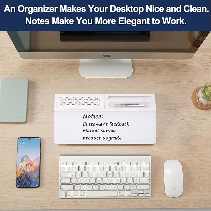 Small Glass Desktop Whiteboard Dry-Erase-Board - Image 7