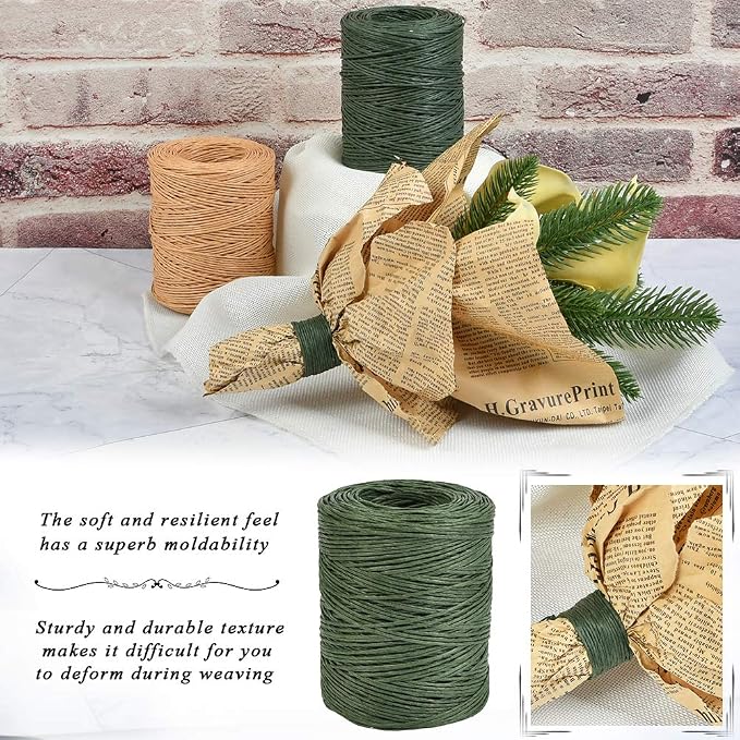 TIMESETL 656 Feet Floral Bind Wire Rustic Vine Wrapping Wire, Paper Covered - Image 5