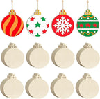 Wooden Christmas Ornaments to Paint Bell Decoration Cutouts Unfinished 36PCS by Sophena