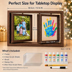 Family Handprint Frame Kit, Dual Rotating Photo & Handprint Display, DIY - Image 6