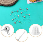 60pcs Ball Studs for Jewelry Making, Hypoallergenic Ball Earring Studs - Image 7