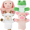 4 PCS 11 Inch Farm Animal Hand Puppet Set Soft Realistic Plush Puppets Toys Goat by Okegztoa