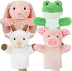 4 PCS 11 Inch Farm Animal Hand Puppet Set Soft Realistic Plush Puppets Toys Goat by Okegztoa