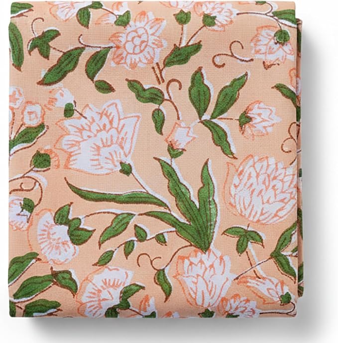 E-Tailor® Hand-Block Printed Pre-Cut Cotton Fabric Ideal by E-Tailor