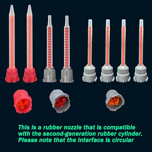 2 epoxy Resin Gun Barrels, 8 nozzles of 3 Different Specifications, - Image 4