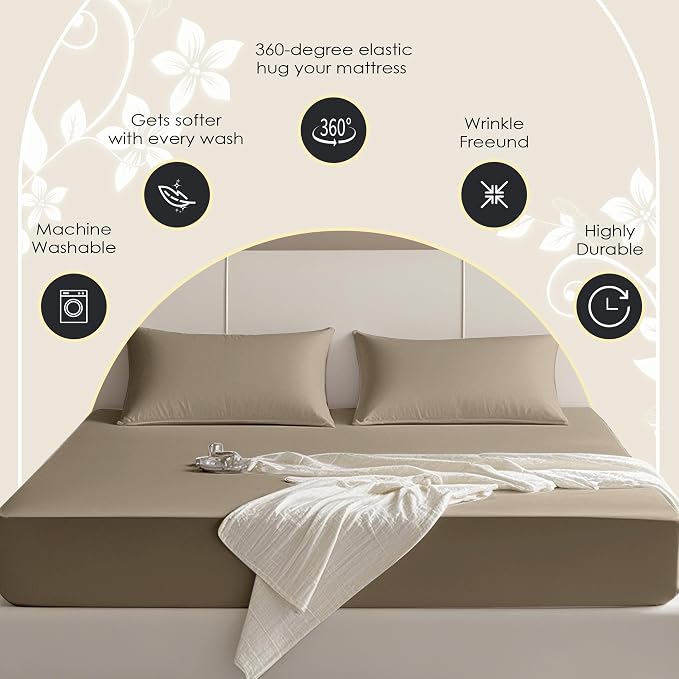 FreshCulture Twin XL Fitted Sheet Only – Premium Hotel-Quality Fitted Sheet - Image 4