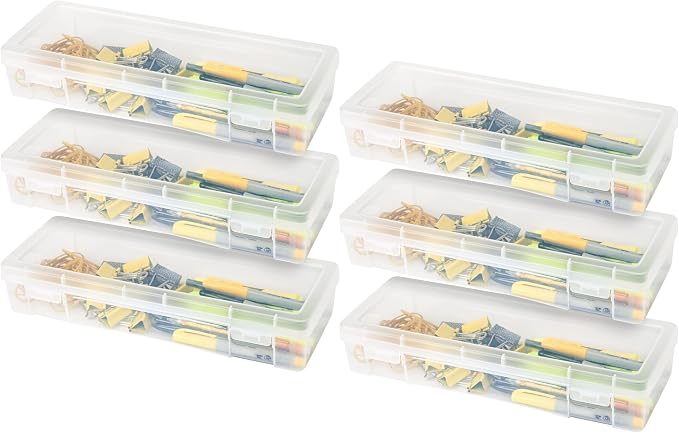 IRIS USA Clear Storage Cases, |Made in USA|, Plastic Bead Organizing Containers by IRISUSA