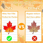 100 Pcs Thanksgiving Fall Waterproof Vinyl Theme Glitter Holographic Stickers - Image 5