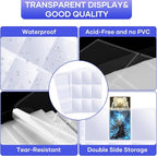 TiopLior 60 Pack Sheet Protectors, 9 Pocket Double Sided Card Sleeves Page - Image 5