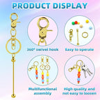 40 Pcs Beadable Keychains Bulk Kit – DIY Keychain Making Supplies - Image 3