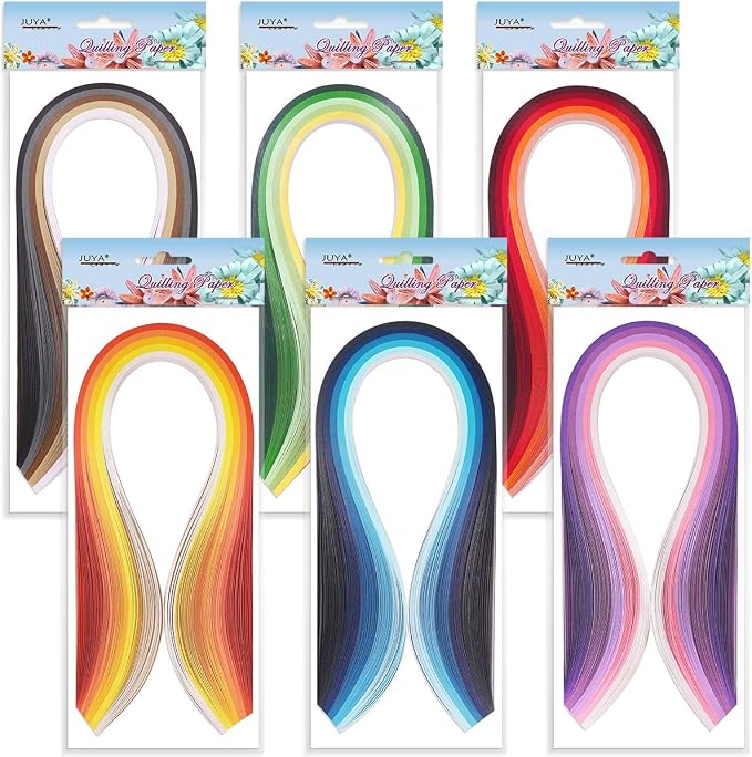 JUYA Paper Quilling Kits with 30 Colors 600 Strips and 8 Tools - Image 2