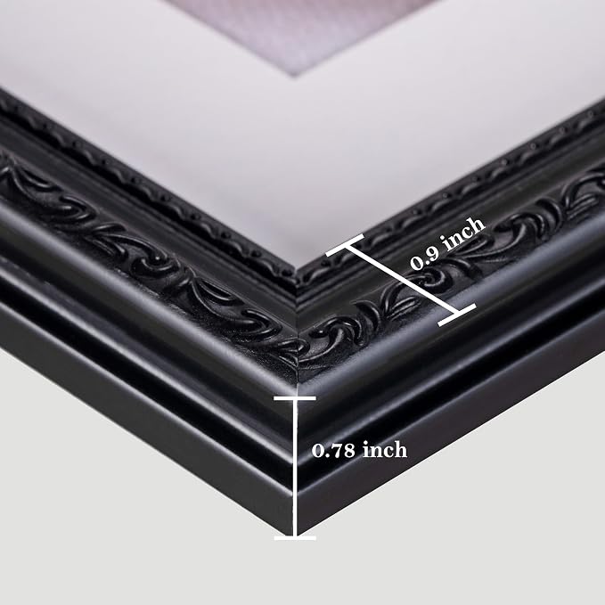 eletecpro 12x16 Vintage Picture Frame, Glass Cover, Horizontal or Vertical - Image 5