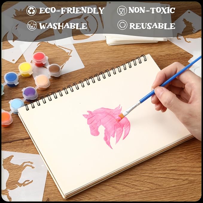 Marspark 66 Pcs Small Stencils for Crafts Reusable 3 Inch Stencils for Painting - Image 3