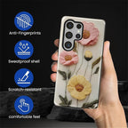 Case for Samsung Galaxy S26 Ultra Case, Faux Embroidery Boho Floral Design- - Image 3