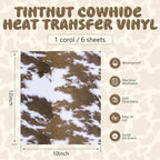 Tintnut White Cowhide Heat Transfer Vinyl, easy cut & weed, stretch washable - Image 2