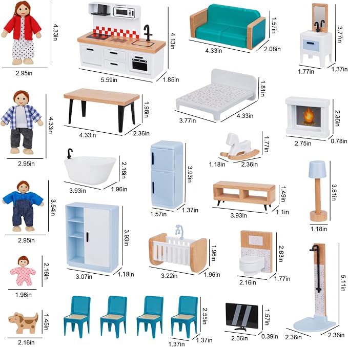 OOOK Wooden Dollhouse Furniture Set - Image 6