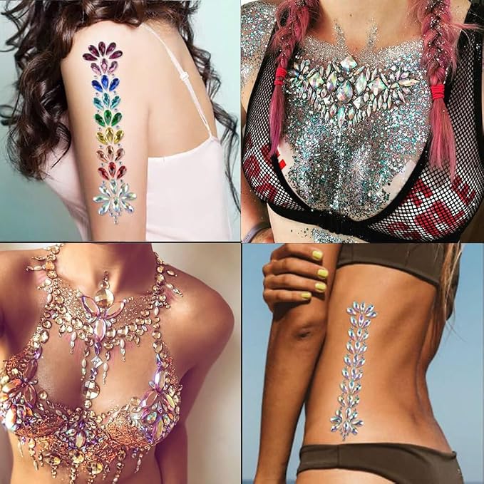 12mm 200pcs AB Colour Jewel Gems Round Flat Back Rhinestones, Reticulated - Image 2
