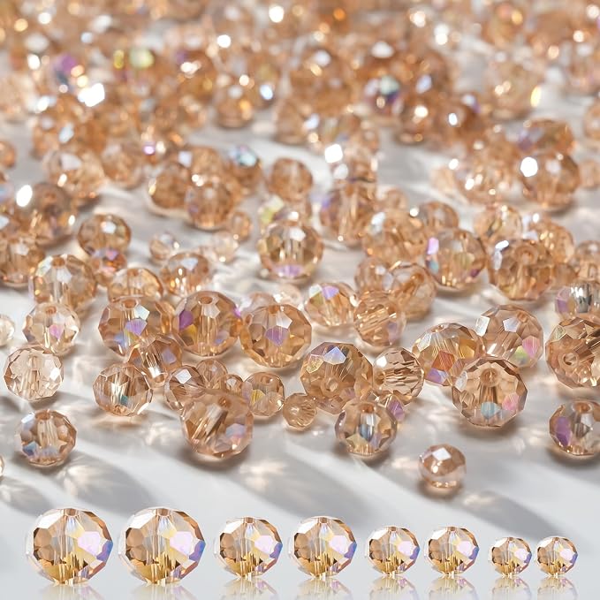 1000Pcs Glass Beads for Jewelry Making, 4/6/8/10mm Bracelet Making Kit | by Gionlion
