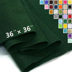Hunter Green Felt Fabric 36" X 36", 1.6mm Thick Soft and Durable Flexible Craft by FANOMMI