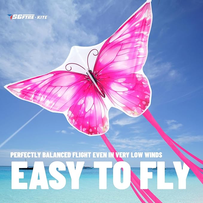 SGftre Butterfly Kite for Boys and Girls Easy Flight Hand Kites Perfect Outdoor - Image 3