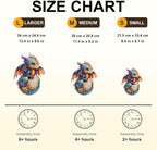 Cute Dragon Puzzles Fantasy Egg Flowers Colorful Rainbow Puzzle Adults Gifts - Image 4