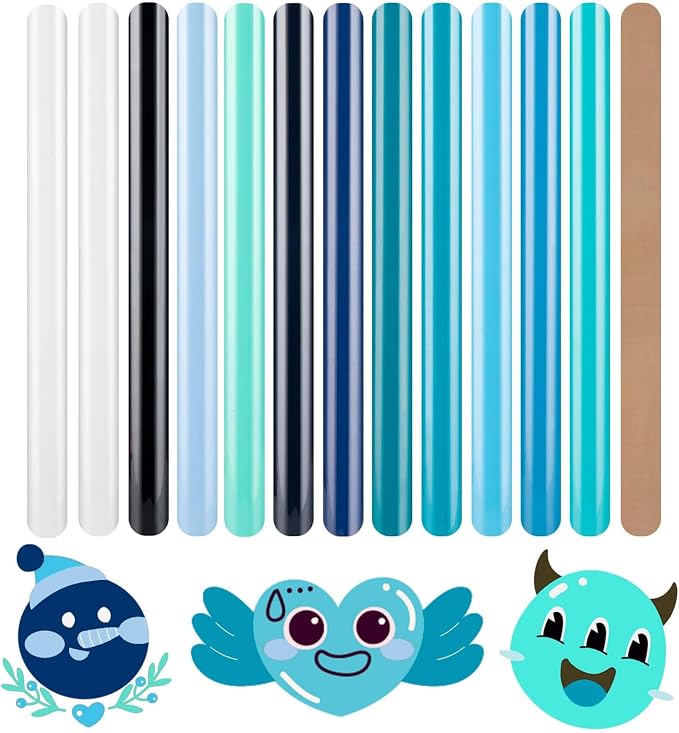 HTVRONT Heat Transfer Vinyl Blue HTV Vinyl by HTVRONT