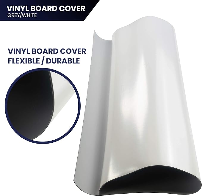Pacific Arc Vinyl Board Cover. Self Healing and Stain Resistant Gray/White Sheet - Image 5