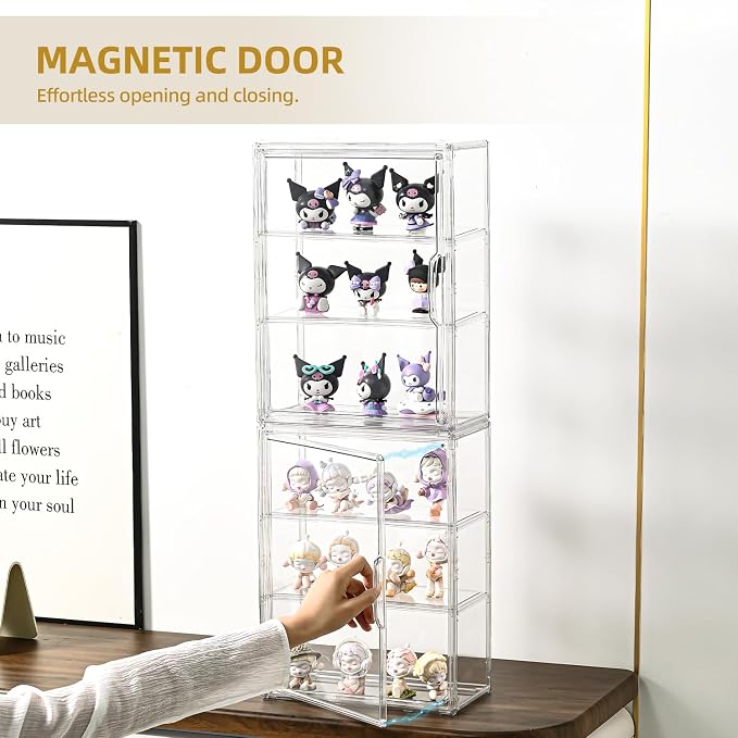 3 Tier Display Case for Collectibles, Storage Container - Image 3