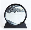 Moving Sand Art Picture- Sand Art Liquid Motion 3D Sandscape, Round Glass Frame by Kbkoudez