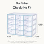 Blue Ginkgo Large 12-Drawer Cabinet – Stackable Clear Organizer - Image 2