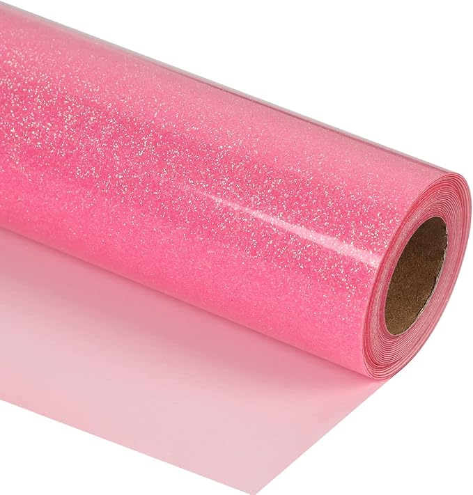 guangyintong Glow Glitter Pink Heat Transfer Vinyl HTV Rolls, HTV Vinyl by guangyintong