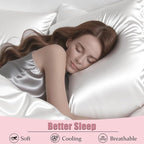 Mulberry Silk King Size Pillow Cases Set of 2, Ultra Smooth Soft Breathable - Image 4