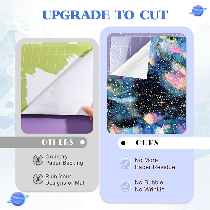 Tintnut Galaxy Permanent Vinyl 8 Sheets 12x10in Permanent Adhesive Vinyl | - Image 4