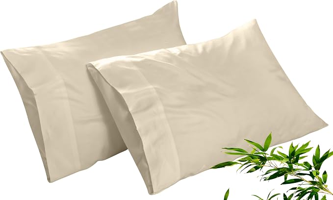 Royale Linens Cooling Pillow Cases King Size Set of 2-100% Rayon Derived from by ROYALELINENS