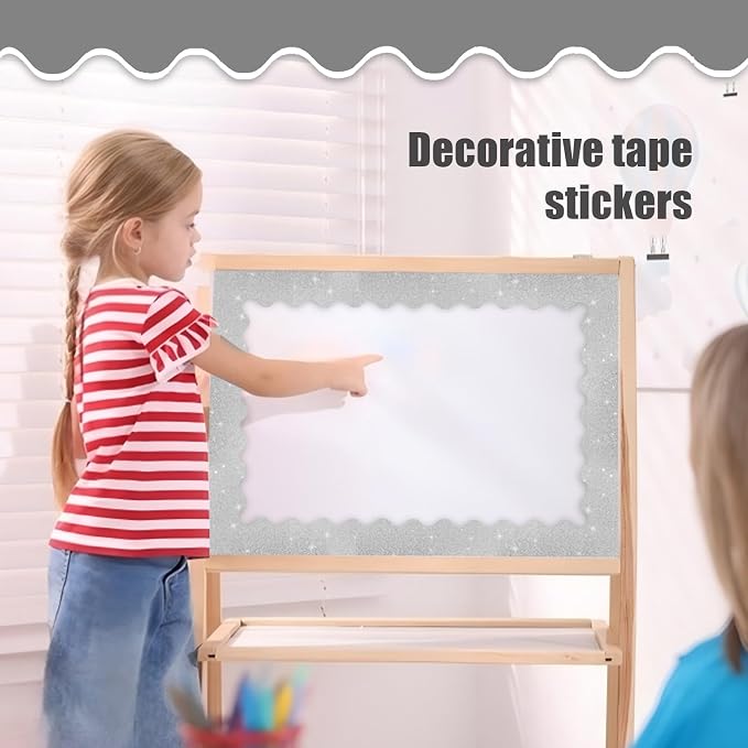 70Ft Shine Bulletin Board Borders，Scalloped Poster Boards Decorations Trim - Image 6