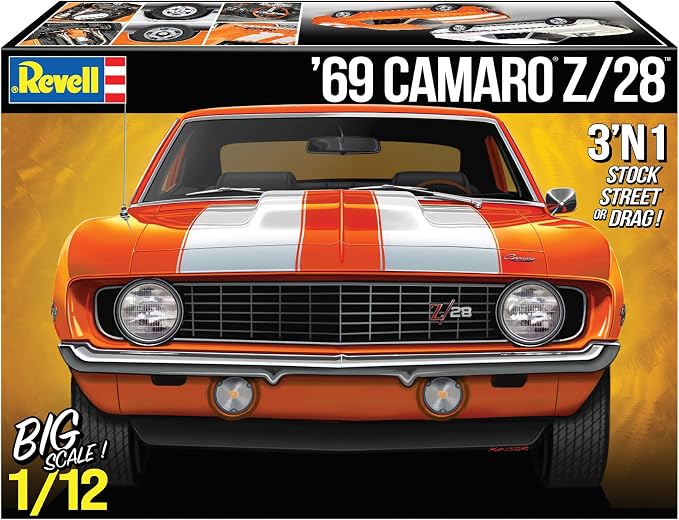 Revell 12812 1969 Chevy Camaro Z/28 1:12 Scale 175-Piece Skill Level 5 Model - Image 10