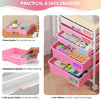 Goovilla Rolling Cart with Drawers, Utility Cart Organizer with 5 Removable - Image 3
