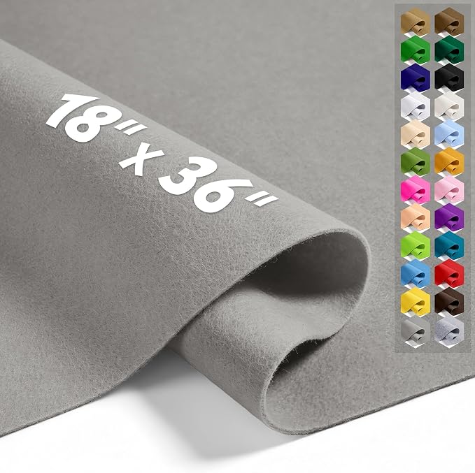Light Grey 18" X 36" Felt Fabric Sheet by Luceinvita