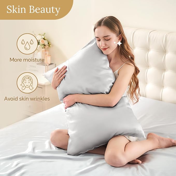 INFIIXSO Mulberry Silk Pillow Cases King Size Set of 2, Silk Pillowcase - Image 3