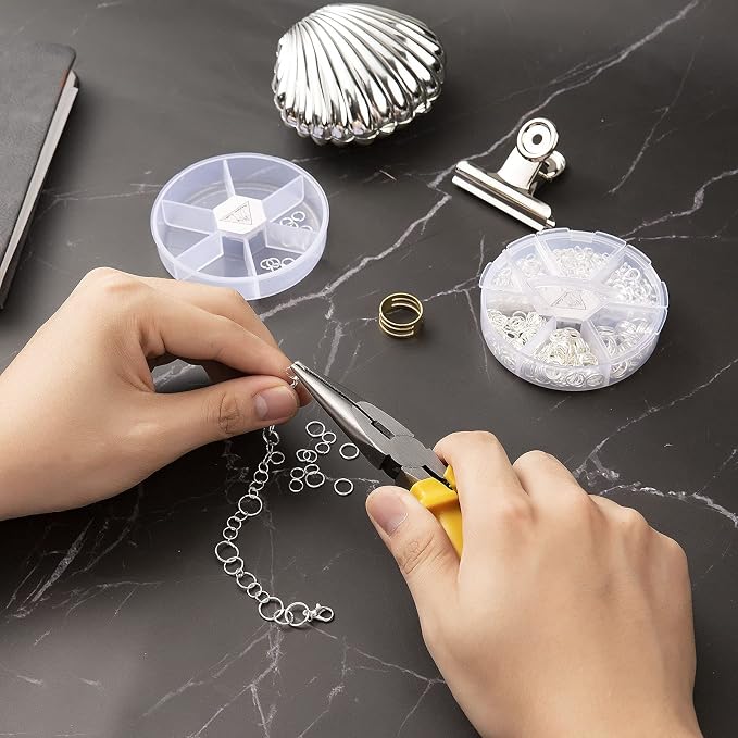Handyman Crafts Jump Rings Kit With1000PCS Open Jump Rings 40PCS 12mm Lobster - Image 6