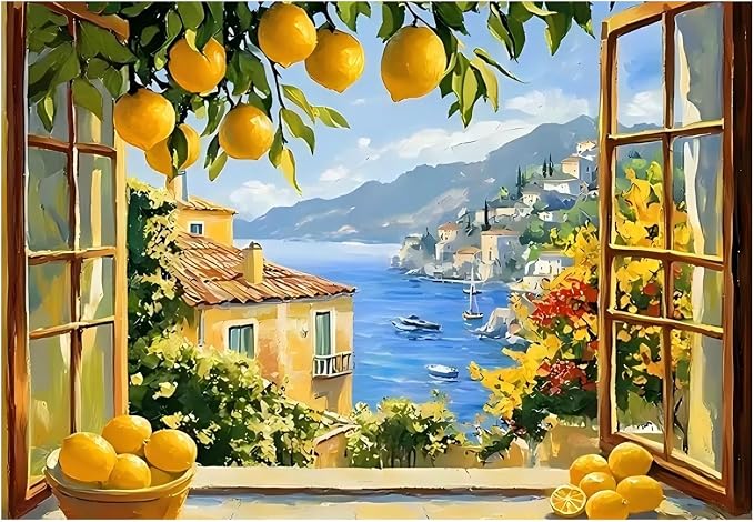 Paint by Numbers Kit for Adults, Lemon Paint by Numbers Kit for Adults Beginners by MANDUN