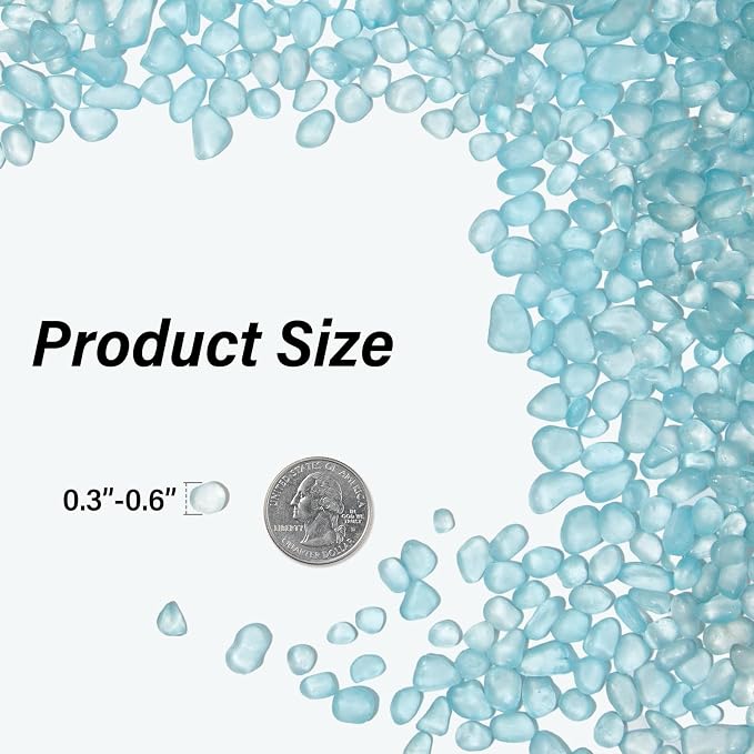 QEQEKAKA Sea Glass Stones for Crafts About 0.5LB Glass Pebbles Gemstones Bulk - Image 4