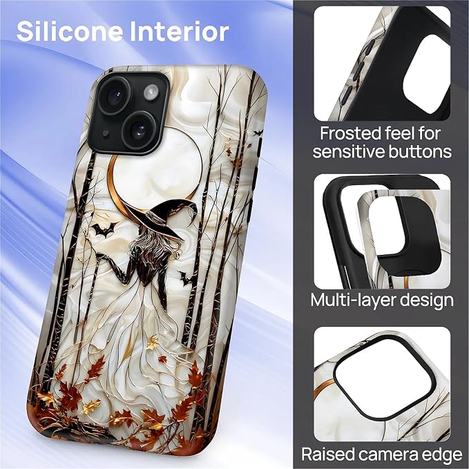 Case for iPhone 15, Scratch Resistant Hybrid Double Layer Hard Shell，Gothic - Image 3