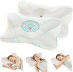 DUMOS Cervical Neck Pillow, Cooling Ergonomic Memory Foam Pillows by DumosLifestyle