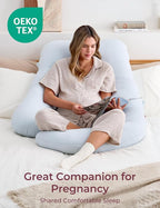 Momcozy Pregnancy Pillows for Sleeping, U Shaped Full Body Pillow for Pregnancy - Image 5