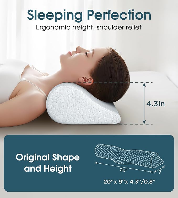 Cervical Neck Pillows for Pain Relief Sleeping, High-Density Memory Foam Pillow - Image 4