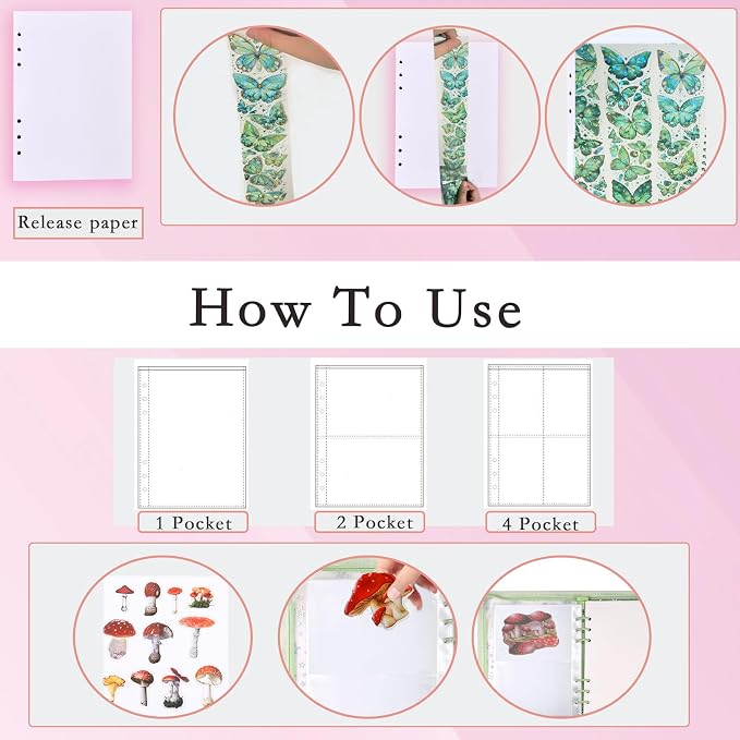 MUDOR 4 in 1 Sticker Storage Organizer, A5 Sticker Collecting Book Album Holder - Image 4