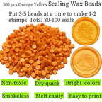 300 Pcs Wax Seal Beads, Octagon Wax Sealing Beads, Easy Print, Medium Viscosity - Image 2